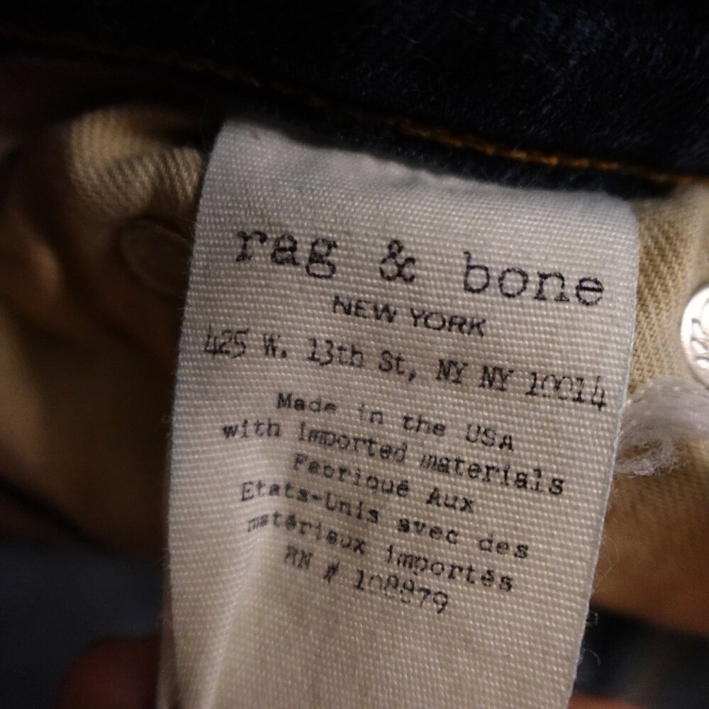 rag & bone Skinny Jeans Women’s 27 Blue Distressed Raw‎ Hem Designer Denim - Picture 14 of 15